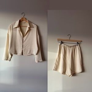 SILK IVORY 2 PIECE PJ SET